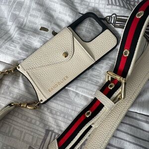 Bandolier Ivory IPhone 13 Pro Crossbody Phone Case
